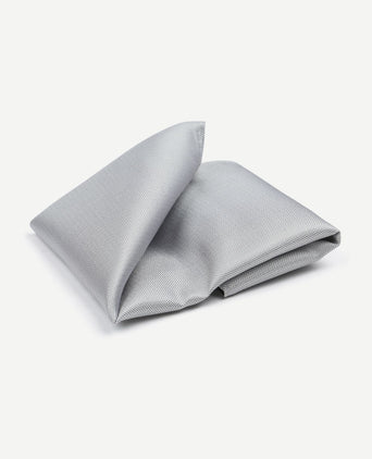 Suitable zijde pochet zilver