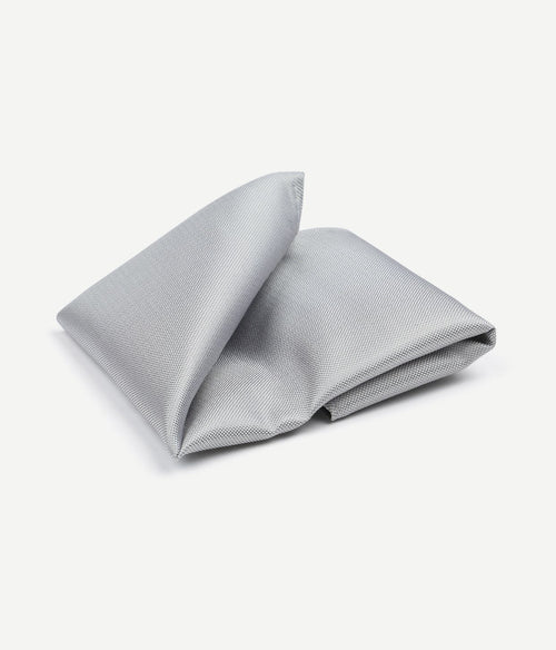 Suitable zijde pochet zilver