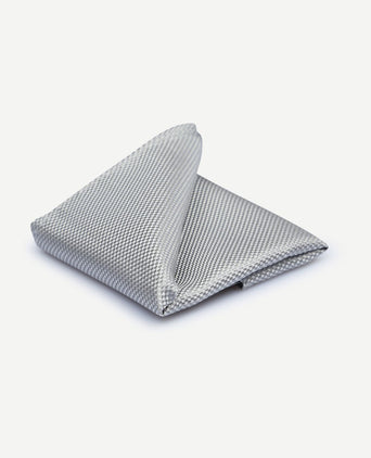 Suitable zijde pochet zilver