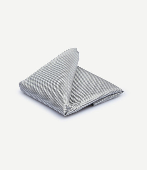 Zijde pochet zilver