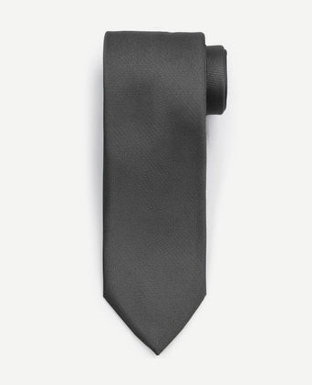 Suitable zijde stropdas antraciet