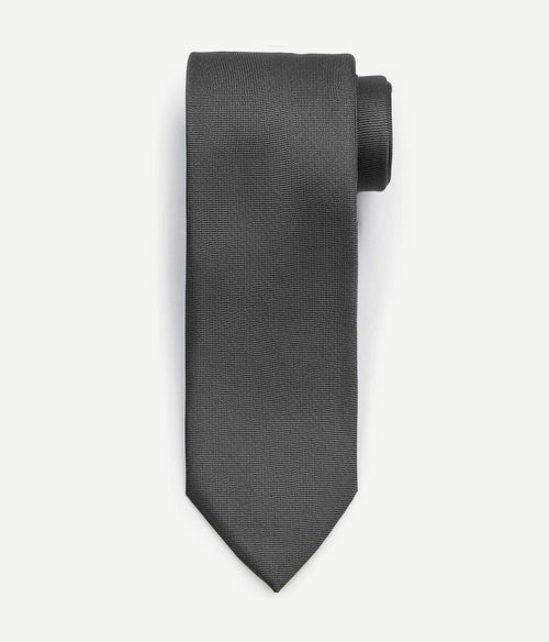 Suitable zijde stropdas antraciet