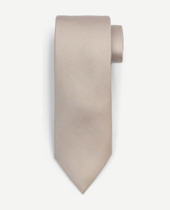 Zijde stropdas beige