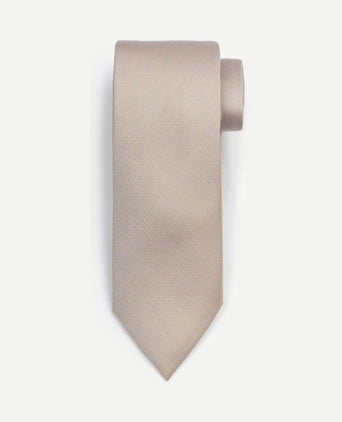 Zijde stropdas beige