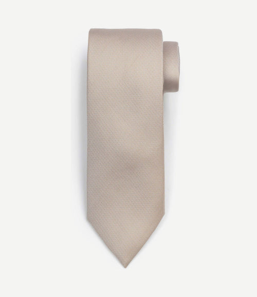 Zijde stropdas beige