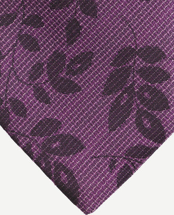 Suitable zijde stropdas bloem paars