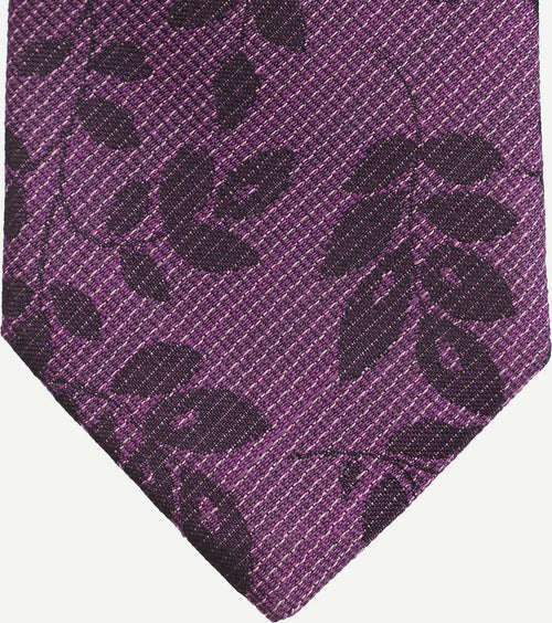 Suitable zijde stropdas bloem paars