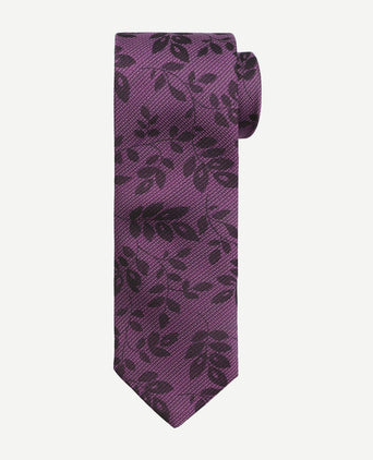 Suitable zijde stropdas bloem paars
