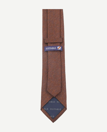 Zijde stropdas bruin
