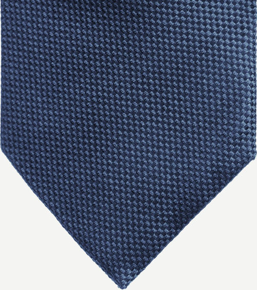 Suitable zijde stropdas denim blauw