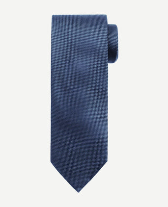 Suitable zijde stropdas denim blauw