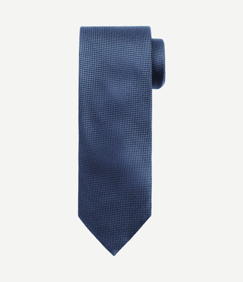 Zijde stropdas denim blauw