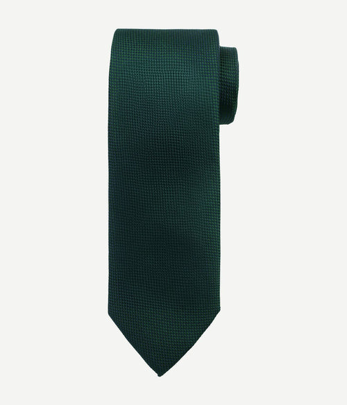 Suitable zijde stropdas donkergroen