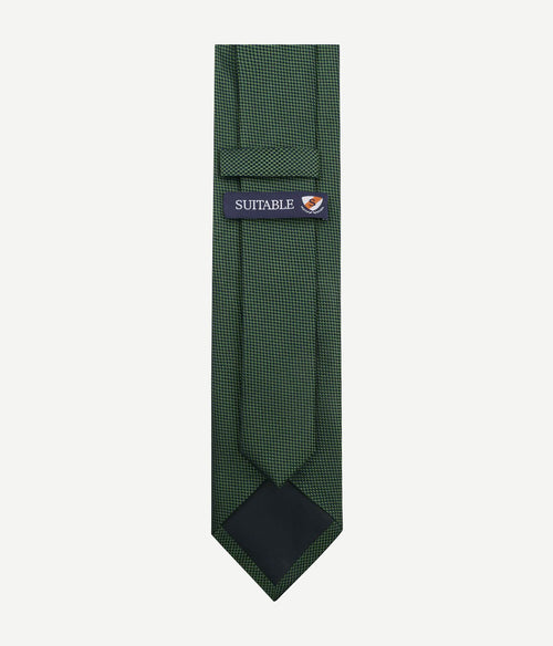 Suitable zijde stropdas groen