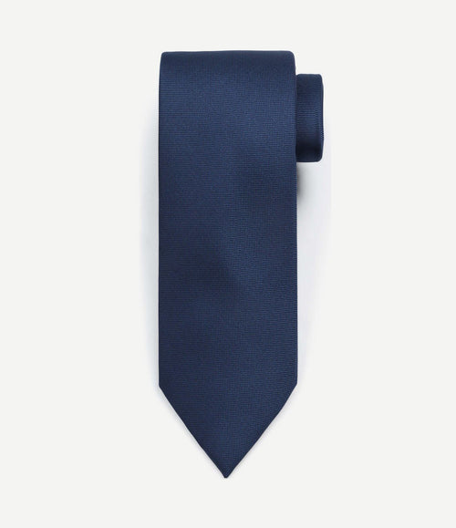 Zijde stropdas indigo blauw