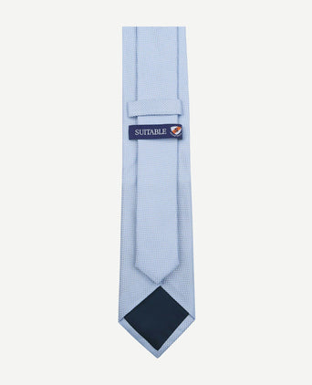 Suitable zijde stropdas lichtblauw