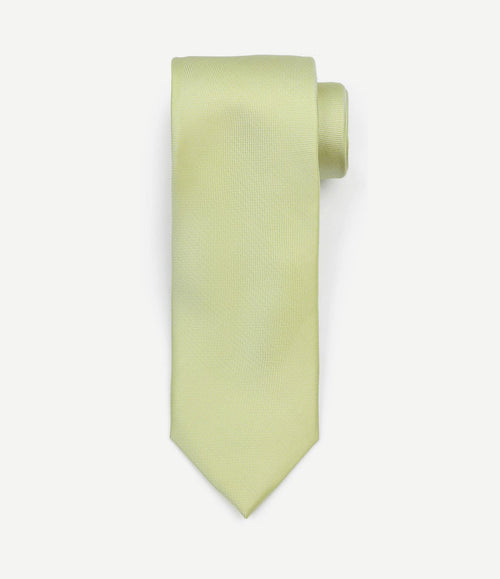 Zijde stropdas lime groen