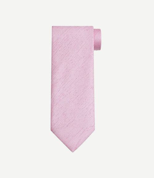 Zijde stropdas melange roze