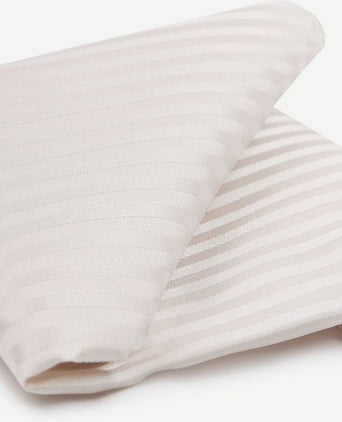 Suitable zijde stropdas met pochet ivoor