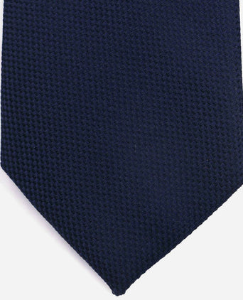 Suitable zijde stropdas donkerblauw