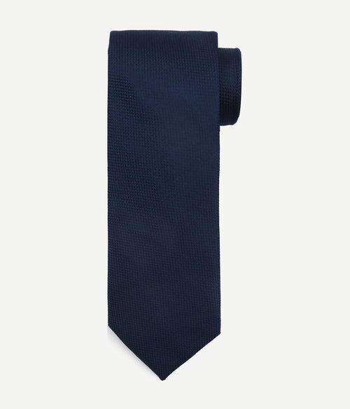 Suitable zijde stropdas donkerblauw