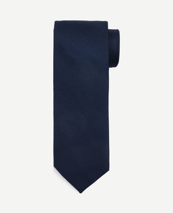 Zijde stropdas donkerblauw