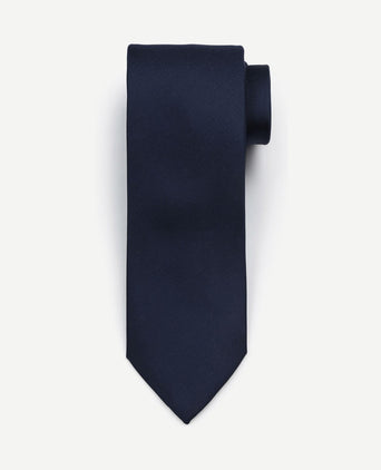 Zijde stropdas donkerblauw