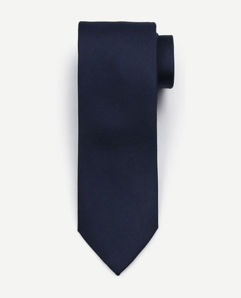 Zijde stropdas donkerblauw