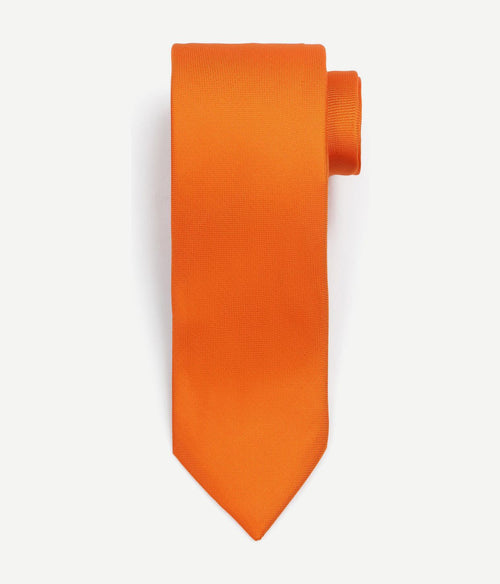 Suitable zijde stropdas oranje