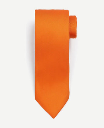 Zijde stropdas oranje
