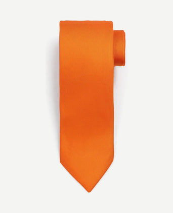 Zijde stropdas oranje