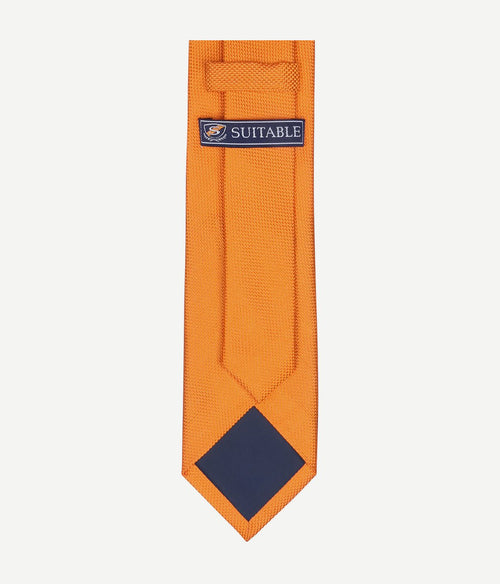 Suitable zijde stropdas oranje
