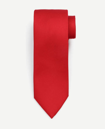 Zijde stropdas rood