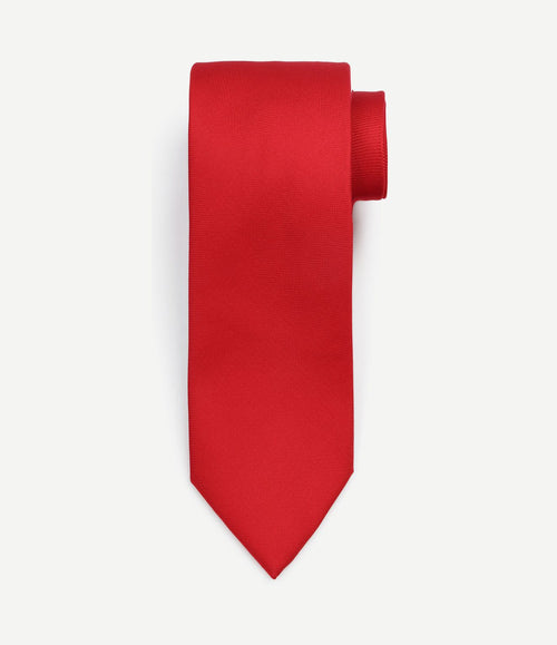 Zijde stropdas rood