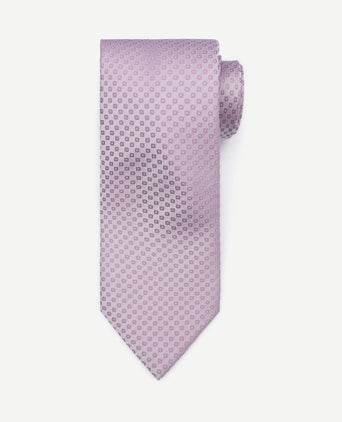 Zijde stropdas small dots roze
