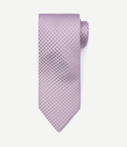 Zijde stropdas small dots roze