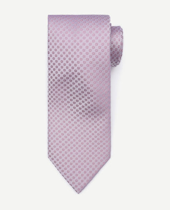 Zijde stropdas small dots roze