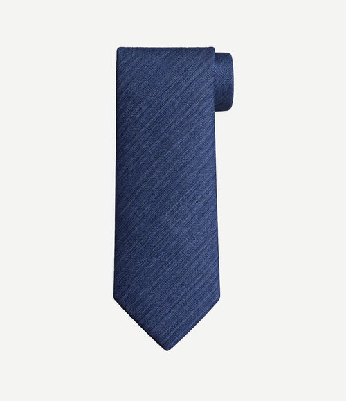 Zijde stropdas two toned donkerblauw