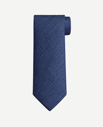 Zijde stropdas two toned donkerblauw