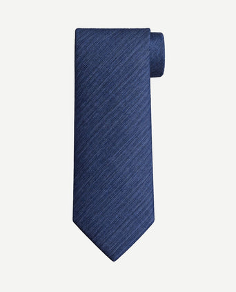Zijde stropdas two toned donkerblauw