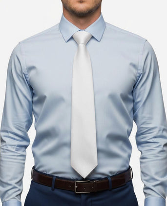 Suitable zijde stropdas wit