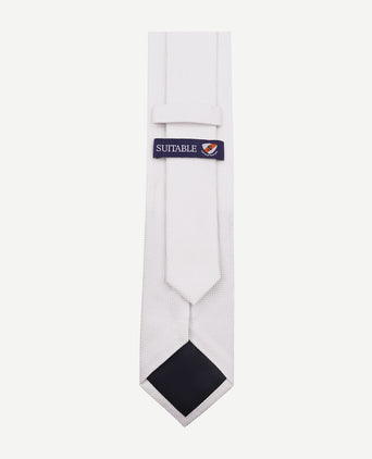 Suitable zijde stropdas wit