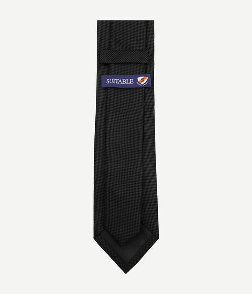 Suitable zijde stropdas zwart