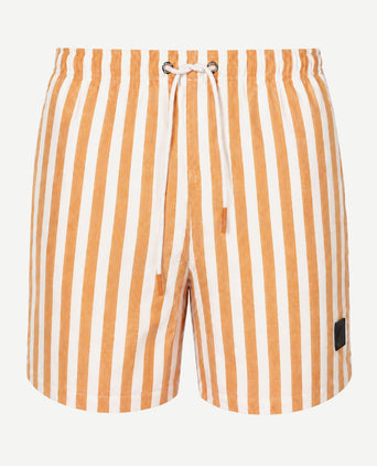 Zwembroek big stripe oranje