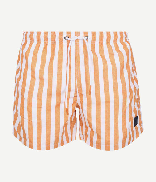Zwembroek big stripe oranje