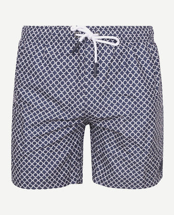 Suitable zwembroek circle chain donkerblauw | Regular-fit