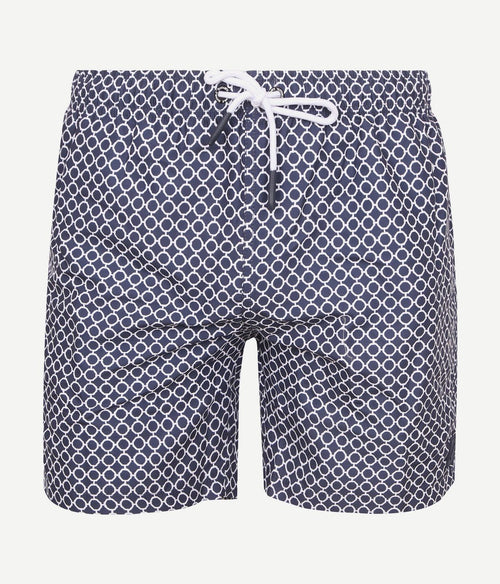 Suitable zwembroek circle chain donkerblauw | Regular-fit