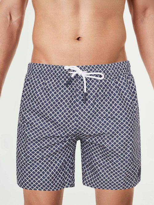 Suitable zwembroek circle chain donkerblauw | Regular-fit