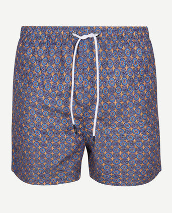 Zwembroek mediterra blauw oranje