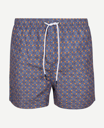 Zwembroek mediterra blauw oranje